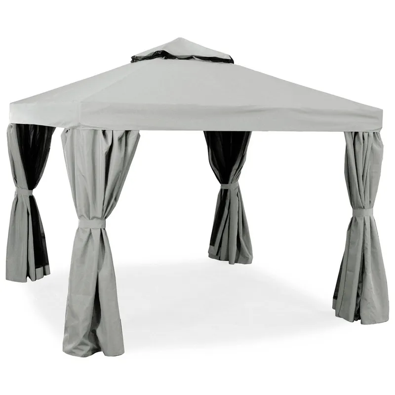 Hillerstorp, Luxor paviljong 300×300 cm grå aluminium
