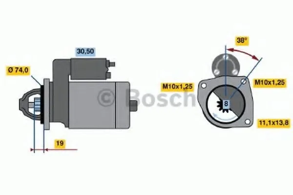 Startmotor BOSCH 0 986 014 991