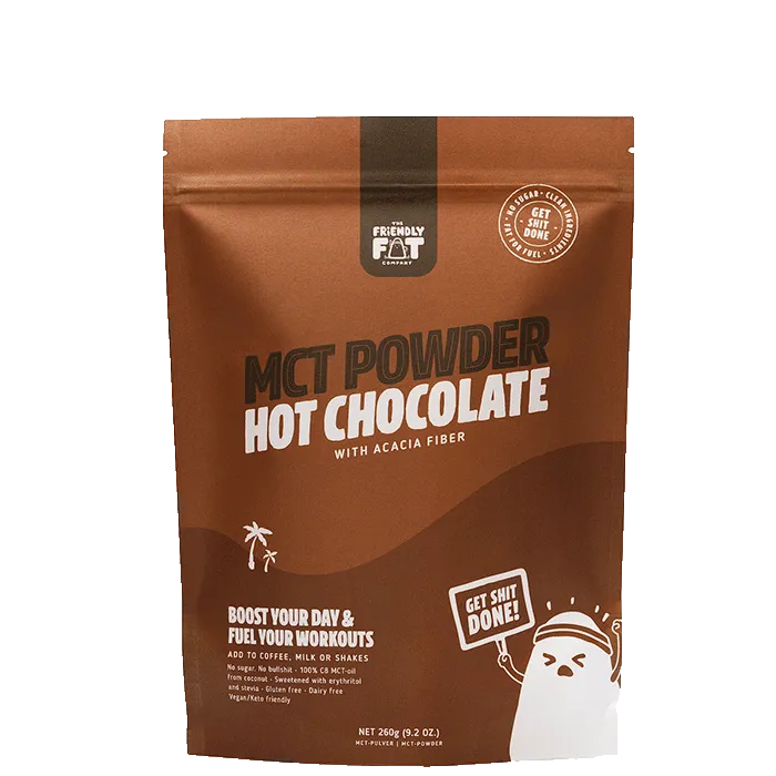 The Friendly Fat Company C8 MCT-pulver, 260 g, Chocolate