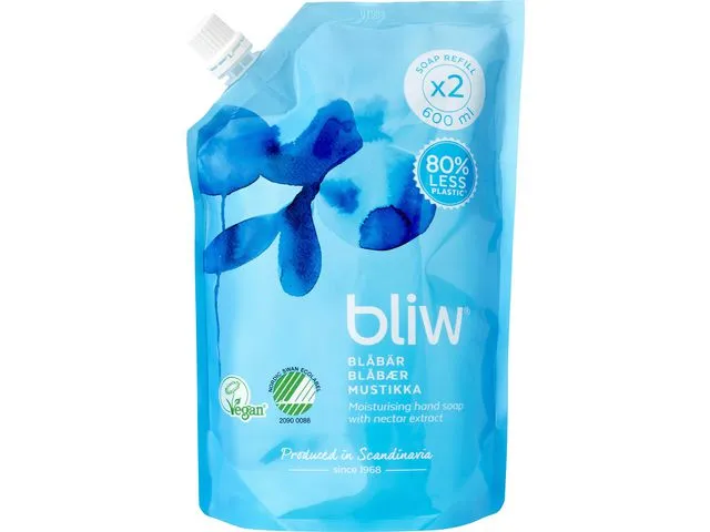 Bliw Blåbär Moisturising Soap Refill 600 ml