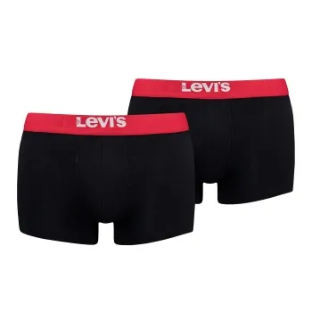 Levis Kalsonger 2P Base Trunk Svart/Röd bomull Large Herr
