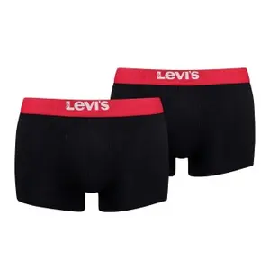 Levis Kalsonger 2P Base Trunk Svart/Röd bomull Large Herr