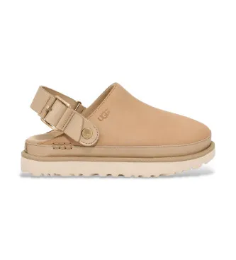 UGG för kvinnor. 1169590 Läder Clogs Goldenstar Villa ljusbrun (38), Hud, 1 till 3 cm, Spänne, Casual