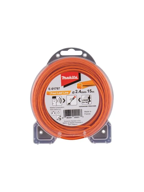 Makita Nylon Thread 2.4-15m 4 Edge E-01797