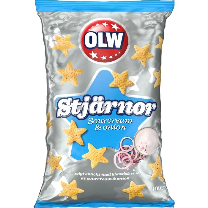 OLW Stjärnor Sourcream & Onion – 100 g