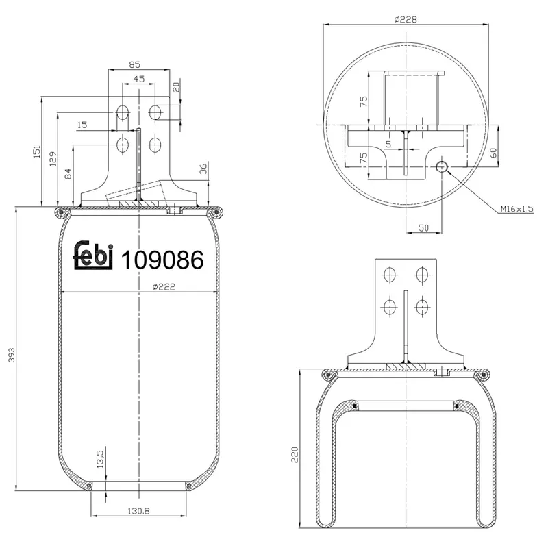 Luftbälg FEBI BILSTEIN 109086