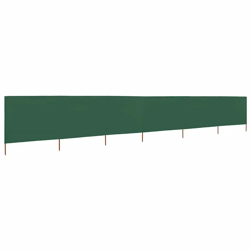 vidaXL Vindskydd 6 paneler tyg 800×80 cm grön