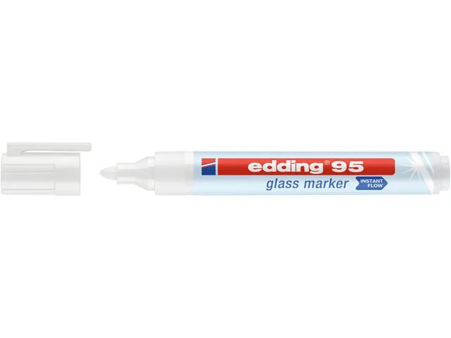 Eddingglasmarkörer – Vit – Rund spets 1,5-3 mm – Per st