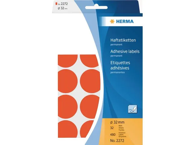HERMA round labels - 480 label(s) - 32 mm round (#2729)