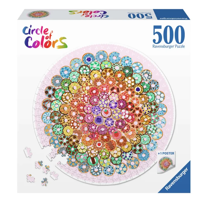 Ravensburger Donuts, 500 styck, Mat och dryck, 12 År