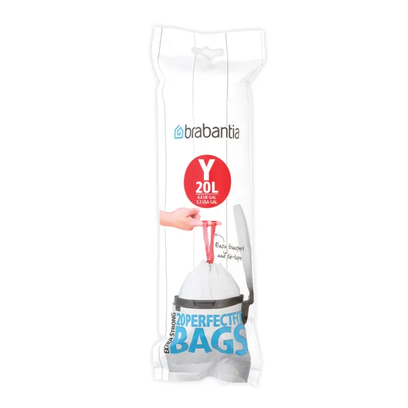 Brabantia PerfectFit avfallspåse Y (20 påsar per rulle) 20 l