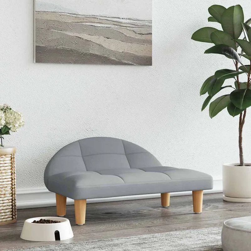 vidaXL Hundbädd ljusgrå 70x52x30 cm tyg