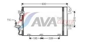 Kondensor, klimatanläggning AVA COOLING SYSTEMS OL5366D