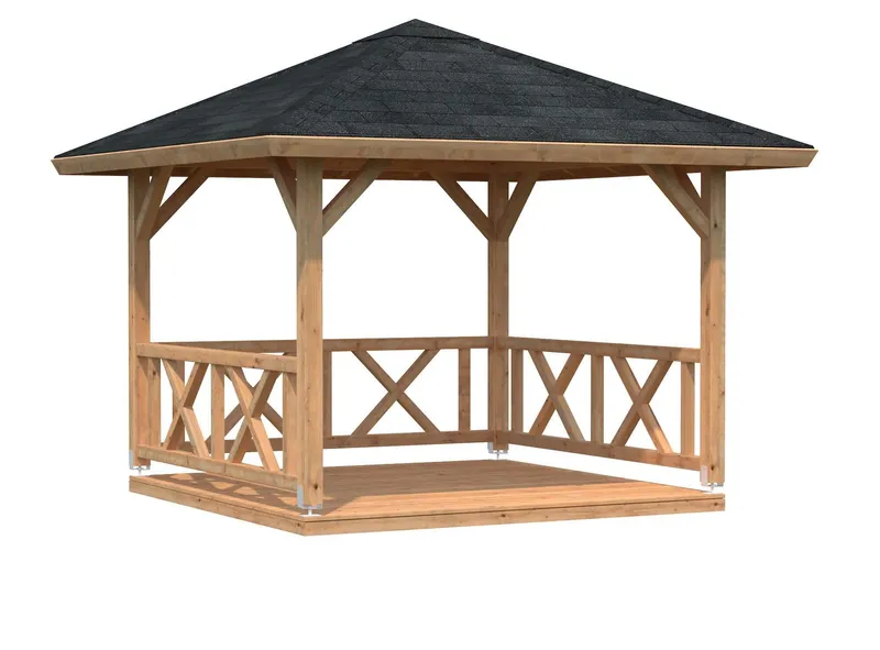 Palmako Betty Paviljong 9 m², utan golv, brun, impregnerad