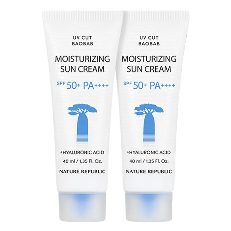 [Nature Republic] UV Cut Baobab Moisturizing Sun Cream Set SPF 50+ PA++++ 40ml*2EA