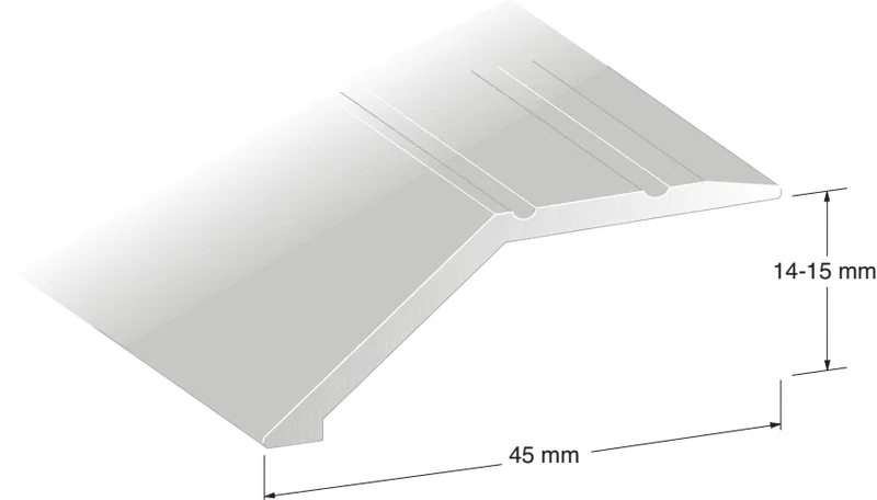 NIVÅLIST 14-15MM SILVER 100CM NR27 (12) | Beijerbygg Byggmaterial