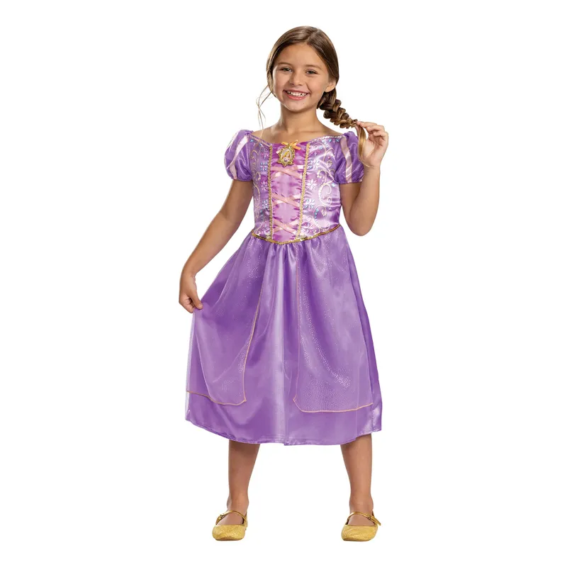 Disney Rapunzel Klänning Barn Maskeraddräkt – X-Small