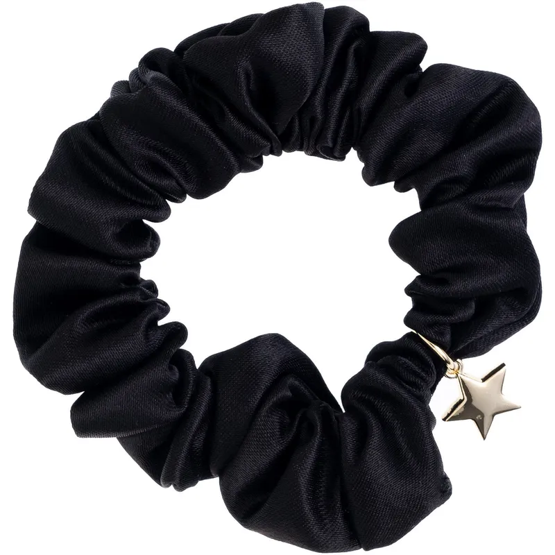 Dark Satin Scrunchie Black – 1 pcs