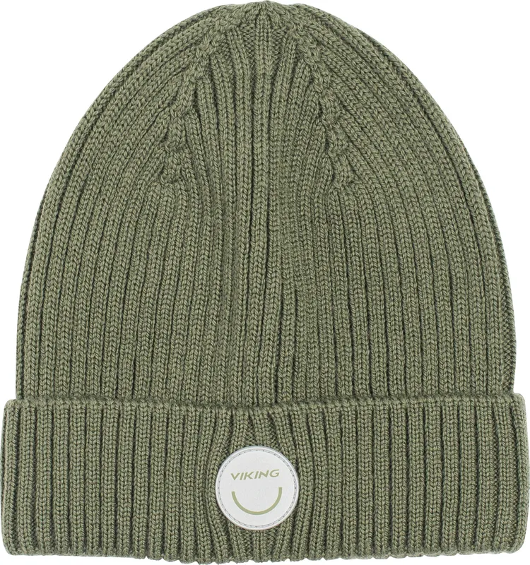 Viking Footwear Kids’ Play Wool Rib Beanie Olive