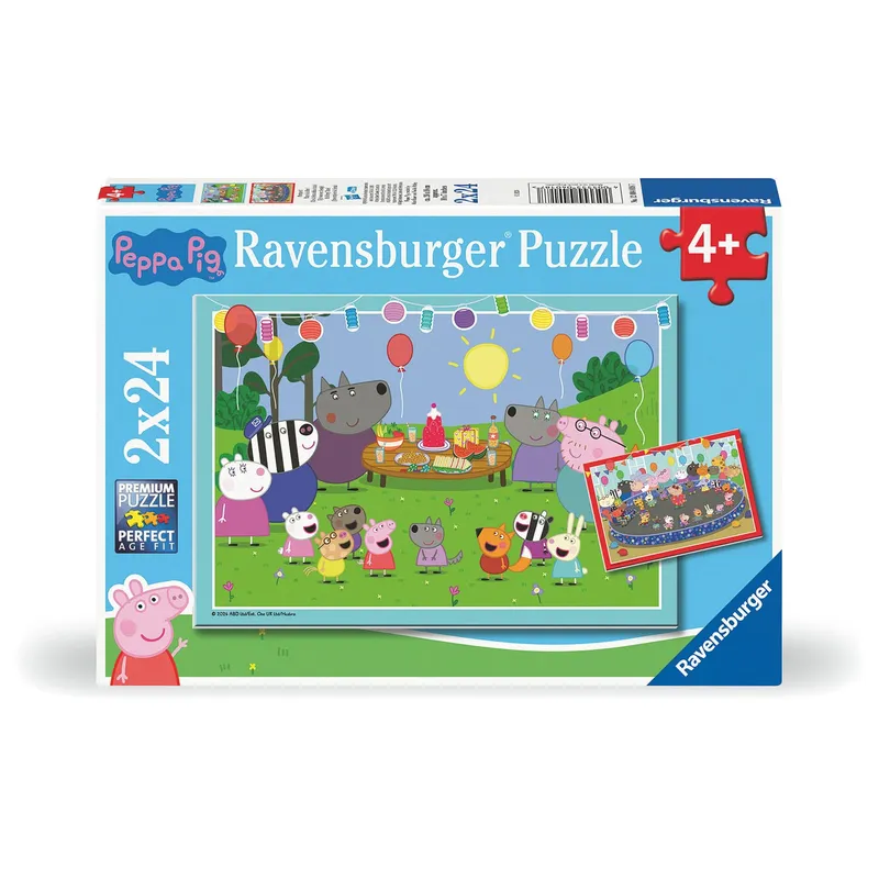 Peppa Pig Pussel 2×24 bitar, Ravensburger
