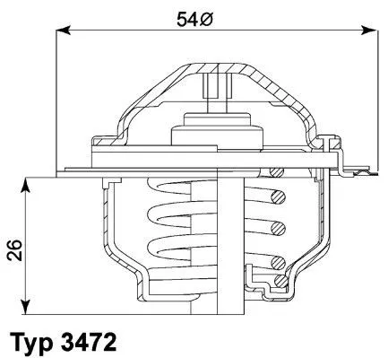 Termostat, kylvätska WAHLER 3472.87D