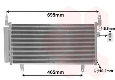 Kondensor, klimatanläggning VAN WEZEL 51005104