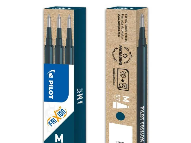 Refill Frixion 0,7 Blåsvart 3-p, Pilot