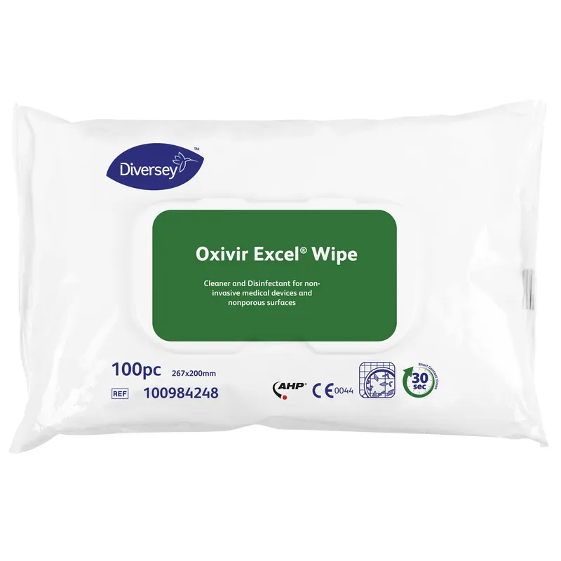 Rengörings- & desinfektionsservett Oxivir Excel Wipe Acti 100-pack