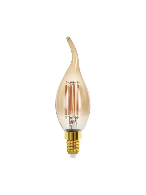 EGLO LED-glödlampa CF35 Candle 4W/827 300 lumen amber dimmable E14