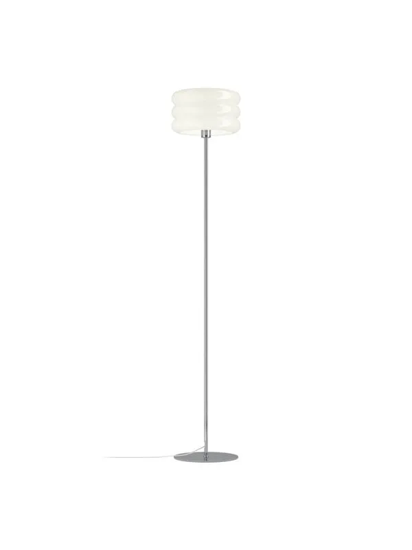 Eglo Tortora Golvlampa H1600 M/Brytare. Krom/Vit