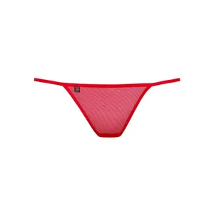 Obsessive - Elegant Stringtrosa Luiza med vackra spetsdetaljer - Röd