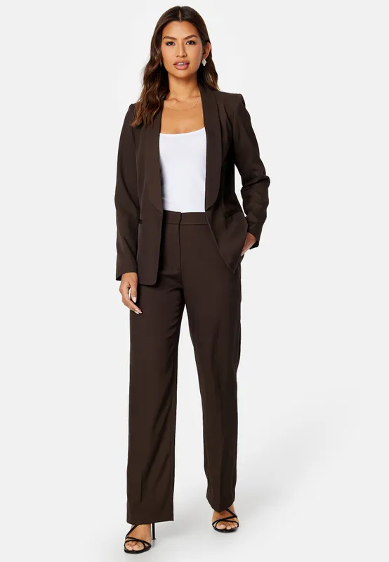 High Waist Regular Suit Trousers