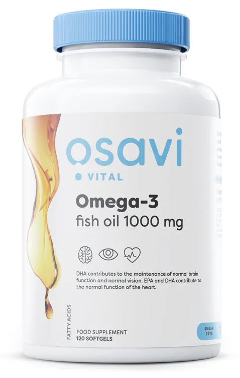 Osavi – Omega-3 Fiskolja Molekylärdestillerad, 1000 mg – 120 mjukkapslar