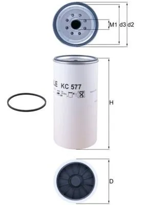 Bränslefilter MAHLE KC 577D