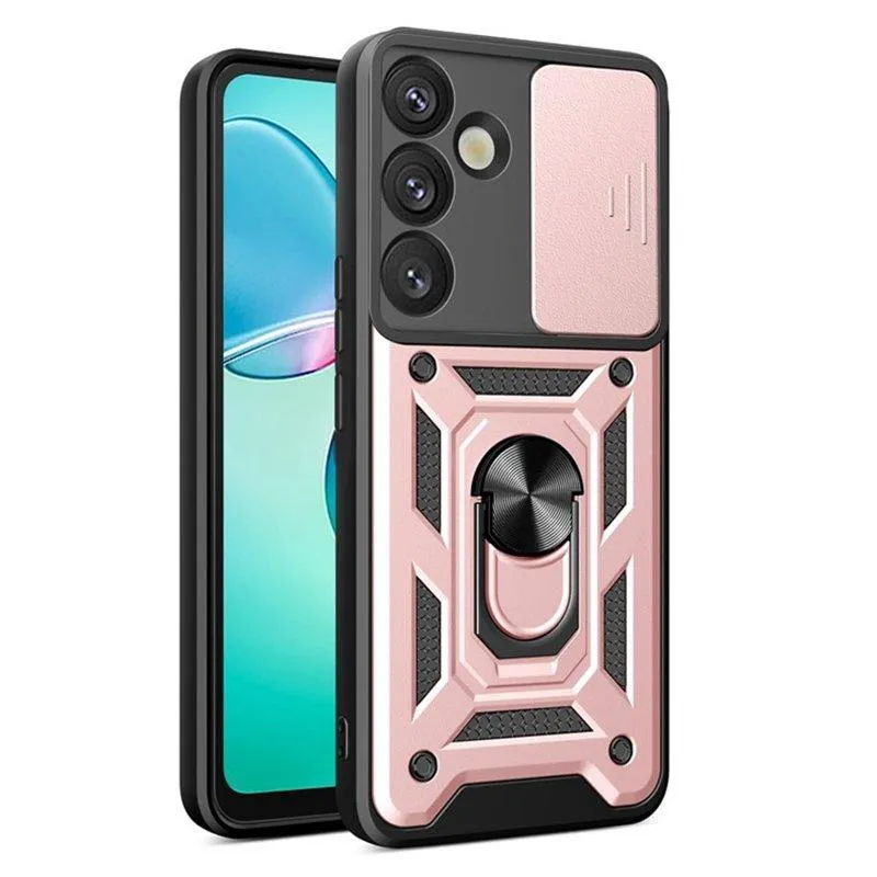 Mobilskal för Samsung Galaxy S26 PC + TPU Kickstand – Roséguld (#9672)