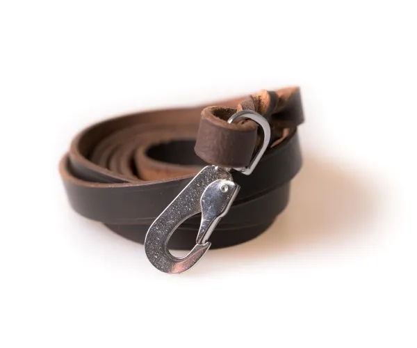 Leather Leash - M / Brown