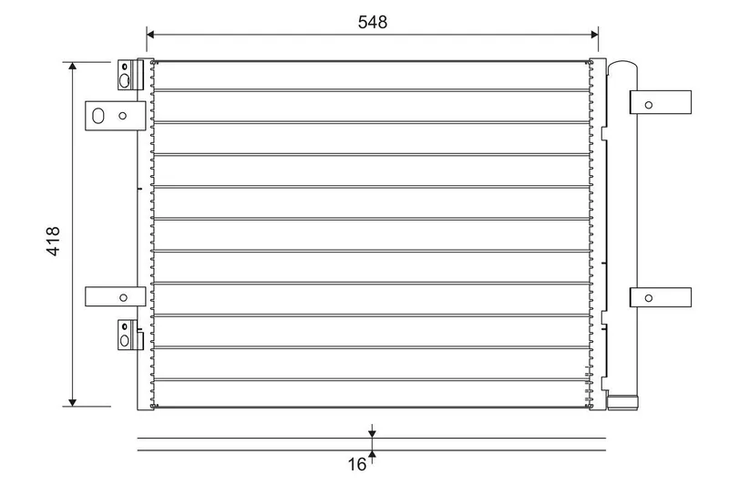 Kondensor, klimatanläggning VALEO 822564