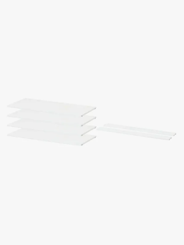 Hoppekids STOREY set with 4 Shelves and 2 cross-supports, 80 cm, White