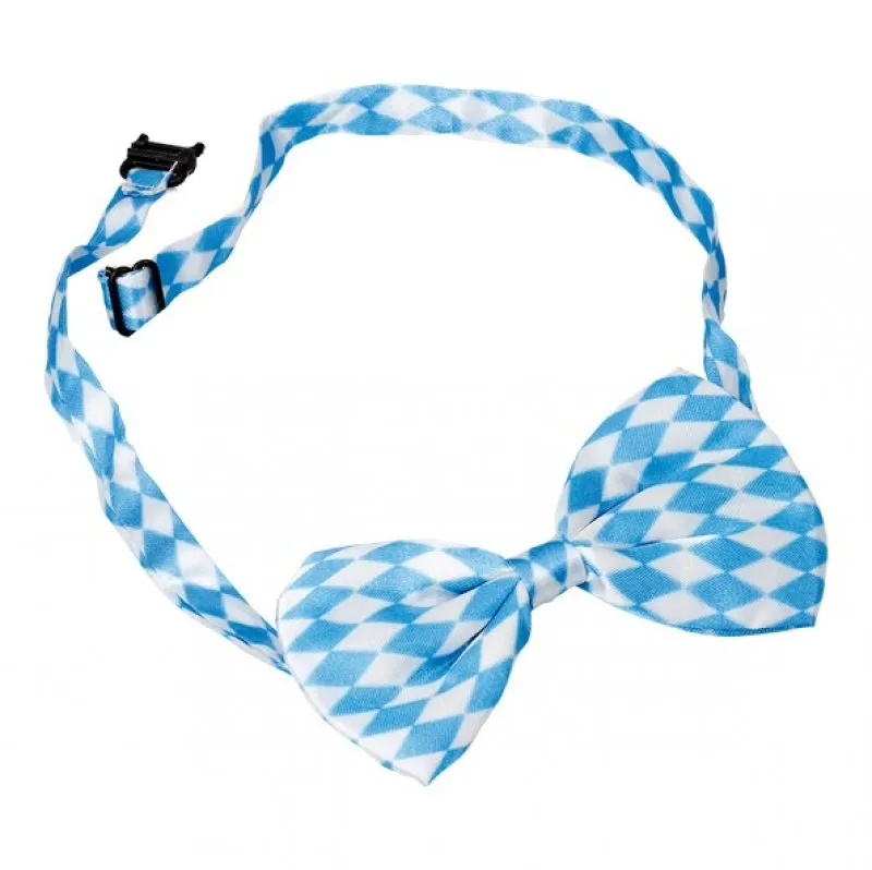 Oktoberfest fluga blå och vit unisex accessoar 11×6 cm polyester