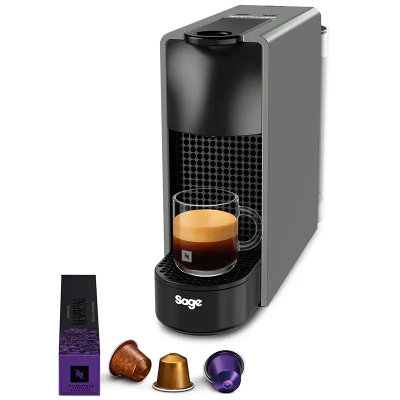 Nespresso by Sage SEC 220 Essenza Mini kapselmaskin, grå