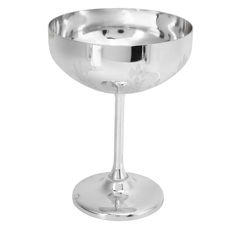 Metall Champagneglas 304 Rostfritt Stål Pokal Graverat Bar Party Rödvinscup Dekorativa Koppar L