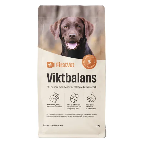 FirstVet Viktbalans - för vuxna hundar som har svårt att hålla vikten - 12 kg