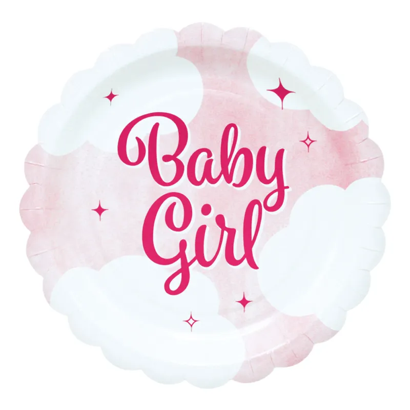 Pappersassietter Baby Girl – 8-pack