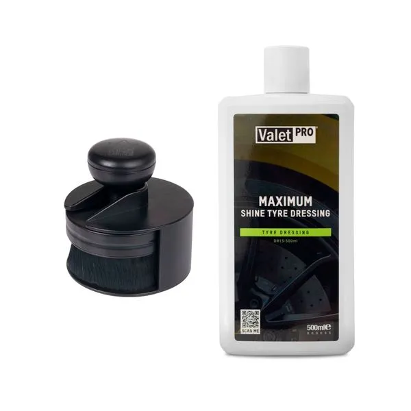 Däckglans VALETPRO Maximum Shine, 500 ml + Applicator Brush