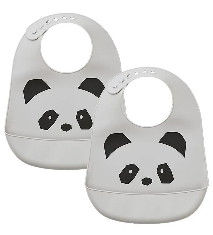 Liewood Haklappar – Silikon – 2-pack – Tilda – Panda Dumbo Grey