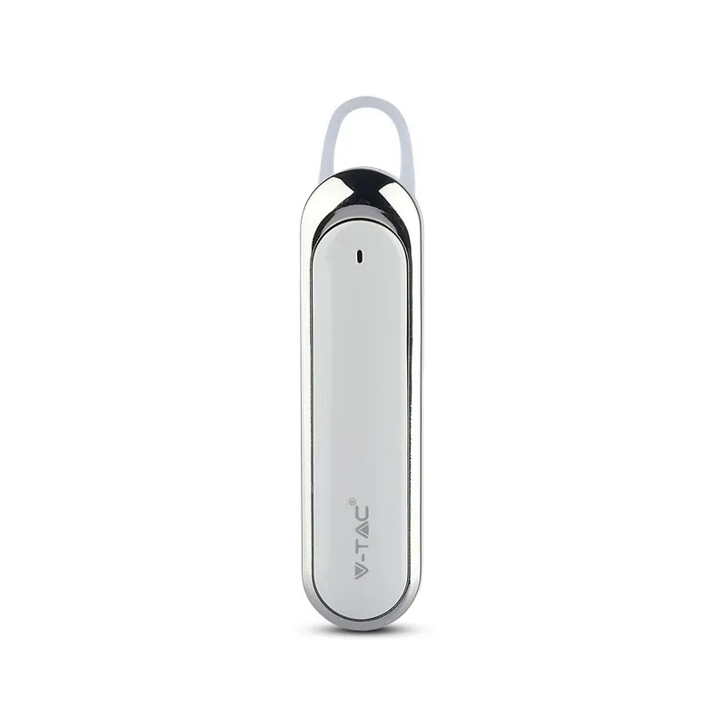 Bluetooth headset med mikrofon, vit - 170mAh batteri, 10-12 timars speltid, in-ear design