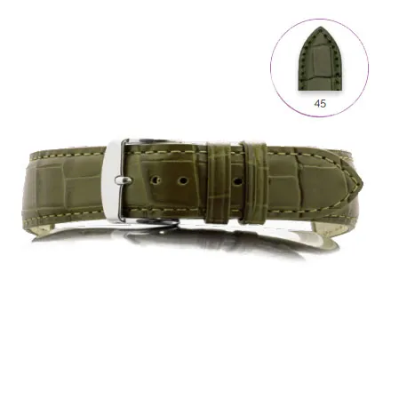 CHARLESTON Alligator Grained Calf Khaki – 20 mm
