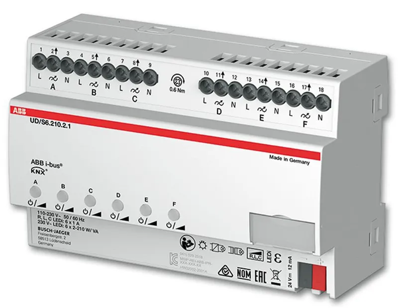 ABB 2CKA006197A0049 Dimmer 210 W Antal utgångar: 6