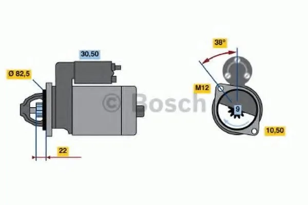 Startmotor BOSCH 0 986 016 890