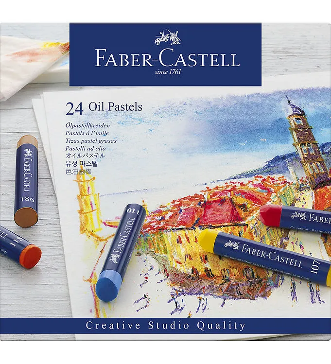 Oljepastellkritor FABER 24 färger